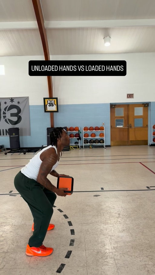 We are using the @formbasketballtrainer to focus on the hand placement when shooting the basketball. Really emphasizing loading the hands early to create energy in his shot. 
#basketballneverstop #basketball #basketballseason #basketballskills