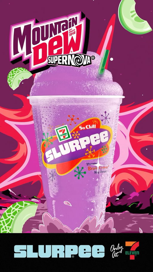 Your Slurpee just went cosmic.💫☄️🍈 New Mountain Dew Supernova Slurpee only at @7elevencanada for a limited time. 📍