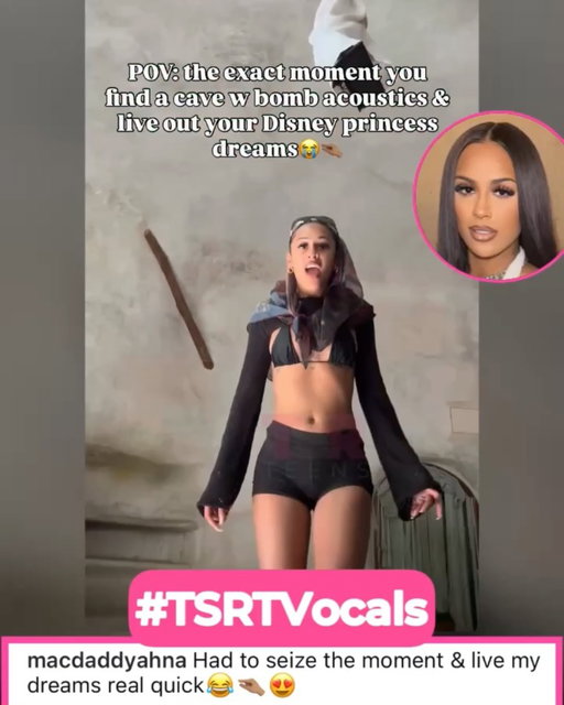 #TSRTVocals. #AhnaMac flexes her vocals while channeling her inner Disney princess! TeaMates, did she nail it? ✨ 🎶 (✍🏾: #TSRStaffTC)