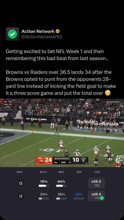 Who lost on this? 😭

#betting #sportsbetting #badbeat #nflbetting #nflbets