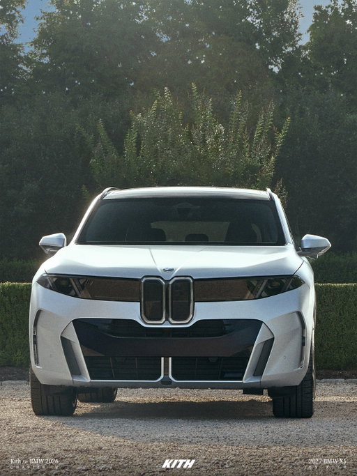BMW X5 Past & Present by Kith 
To celebrate the debut of the X5 G65, Kith has partnered with BMW to create bespoke versions of the first and latest generations of the X5.

The 2000 BMW X5 E53 by Ronnie Fieg underwent a complete restoration and a series of performance upgrades, a process that took more than a year. Presented in Titanium Silver Metallic, this E53 was upgraded to BMW M specifications and features a 5.0L S85 V10 engine. Its black leather interior is finished with an all-over embossed Kith monogram.

The 2027 BMW X5 by Kith pays homage to its first-generation counterpart through its Kith-exclusive Frozen Titanium Silver paint and BMW M upgrades, including M Carbon Sport seats, M brakes, and 23-inch M wheels. Kith badges appear on the wings, door sills, and rear deck lid, while the black leather interior features embossed Kith monogram detailing and K&K Crest embroidery on the rear-seat armrest. The 2027 BMW X5 by Kith is a one-of-one show car and is not available for purchase.