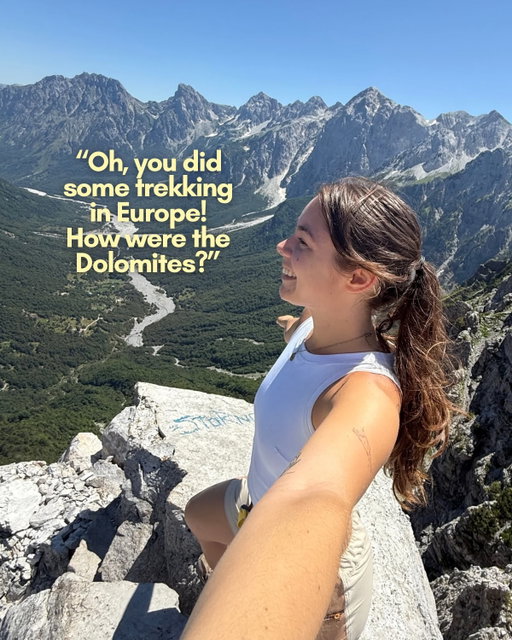 One of the world’s most underrated treks right here…

This is the Peaks of the Balkans!

📌 SAVE this:

You’ll need 10 days for the classic route (though I like to think of it more like a lil ‘choose your own adventure’ — more on that in my reel about my experience 😉) and it’ll take you across Albania, Kosovo, and Montenegro.

Tips: 
💶 Bring cash! Guesthouses are remote, family run, and don’t take card 🛏️ You can wild camp or book guesthouses to have all your food/accommodation handled along the way to save on weight 🎟️ You’re crossing borders throughout this trek, so you will need to organize border permits ahead of time just in case you get stopped! 🎒 Pack light but smart, warmer layers for the mornings/evenings were great. But it got HOT during the day. 🚌 Most people start in Theth, Albania (and do the popular Theth to Valbone hike as the first leg!), but definitely do all of your prep in Shkoder before
☀️The best season is June through September when the passes are snow free and guesthouses are open!

AND AS ALWAYS.. LEAVE NO TRACE 🚮

Have you heard of this one before? Or did it just make your list? Because trust me… it should.