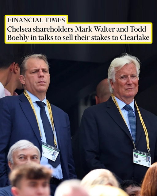 U.S. financiers Todd Boehly and Mark Walter are exploring options to sell their stake in Chelsea to majority owner Clearlake Capital, the Financial Times reports.

Boehly has served as chairman of Chelsea since 2022.

Last week, Walter sold the Los Angeles Lakers to former Disney CEO Bob Iger and venture capitalist Joshua Kushner, amid "regulatory scrutiny" from U.S. prosecutors, as noted by the Financial Times.