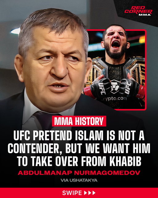 “They pretend that Islam is not a contender. They might not be interested in that, but we are interested in another Russian lightweight taking over from Khabib.”

In December 2019, in an interview with Ushatayka, Abdulmanap Nurmagomedov spoke about the UFC’s reluctance to give Islam Makhachev a top-ranked opponent, saying the same thing happened with Khabib Nurmagomedov before him.

“They don’t give us any opponents. Give us someone from the top ten. Let me make this statement once again. Give us anyone. If there’s no one from the top ten, just give us someone. That’s why I am saying this: ‘Give us an opponent.’ We’ve been through the same stuff with Khabib for 3-4 years, when he was already a title contender. Now we are facing the same issue with Islam Makhachev. They pretend that he’s not a contender. They might not be interested in that, but we are interested in another Russian lightweight taking over from Khabib.”

Via @ushatayka_tm