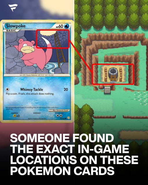Need to collect all of these asap 👀

Someone on Reddit tracked down the exact Pokémon game locations hiding inside the artwork of different Pokémon cards, and some of these matches are ridiculously specific.

From Lapras swimming in Union Cave and Darkrai at Newmoon Island, to Ampharos outside the Olivine Lighthouse, the artists have been quietly recreating recognizable locations from across the Pokémon games inside the cards themselves.