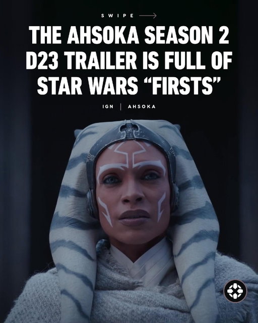 The #D23 trailer for Ahsoka Season 2 is full of new looks at the series, which will seemingly feature a ton of easter eggs and first-time moments for Star Wars fans. Link in bio for more.