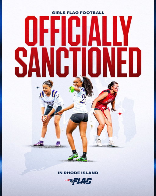 Small state, huge impact. Girls flag football is officially a sanctioned varsity sport in Rhode Island 👏