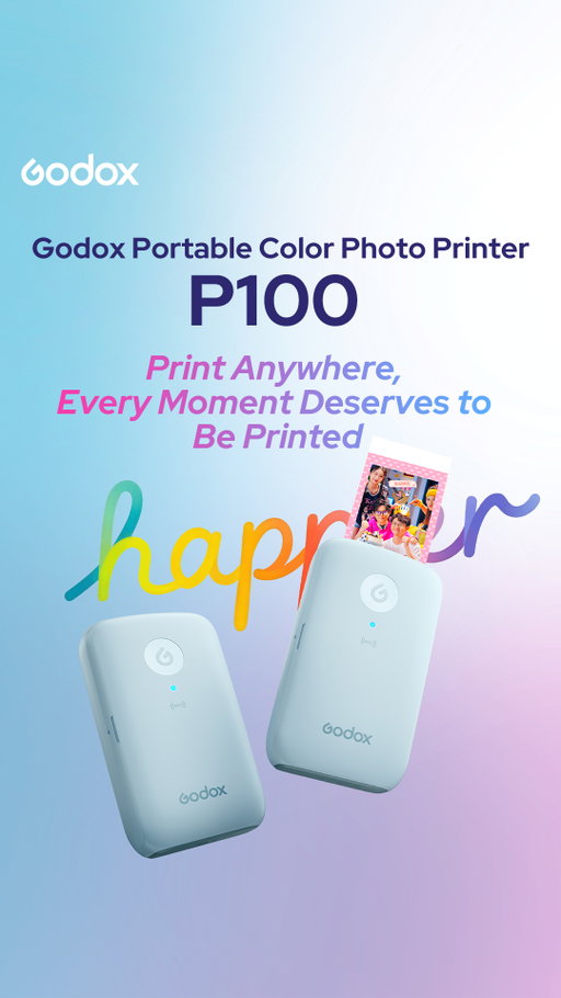 Godox P100 Portable Color Photo Printer | Print Anywhere, Keep Every Moment

Turn everyday moments into memories worth keeping with the Godox P100 Portable Color Photo Printer. Compact and pocket-ready, the P100 makes it easy to print favorite moments wherever life happens.

✨ Key Highlights
• High-quality dye-sublimation prints with vivid colors
• Compact, portable design for printing on the go
• Bluetooth connection & NFC tap-to-connect
• Creative editing with the Godox Cam APP
• Frames, stickers, collages, and more ways to personalize prints
• Automatic lamination for added protection

From spontaneous outings to parties and everyday get-togethers, capture the moment, make it personal, and turn it into something to hold onto.

Print Anywhere, Every Moment Deserves to Be Printed.

RRP:
P100: US$119
CP220 Photo Paper (10 Sheets ×2): US$19

Regional pricing may vary due to taxes and duties.

#Godox #PhotoPrinter #PortablePhotoPrinter