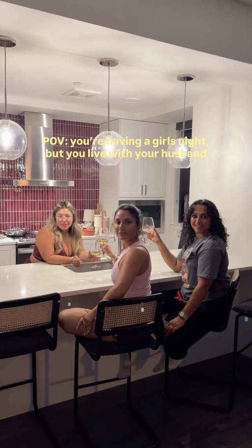 Mind you he made us dinner… 

#besties #bestfriends #married #gno 
Besties / girls night / funny / husband / married / GNO