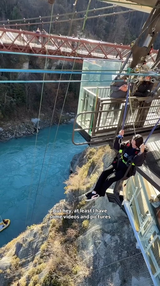 Which are you choosing?? 🤔 @ajhackettbungynz #travel #newzealand #bungee #couple #vlog