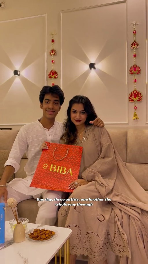 Every festive thread this Rakhi came with a little brotherly chaos and a lot of BIBA joy💛
@bibaindia 💗

Share this reel to my DM for the links 💗

 #BIBA #RakshaBandhan2026 #festive #outfits #rakhi