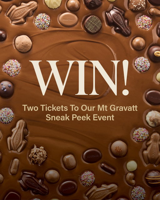 Before we officially open our doors to our new Mt Gravatt store, we're hosting an exclusive Sneak Peek Event and giving you the chance to privately experience our first Brisbane store! 

WIN two tickets to our Mt Gravatt Sneak Peek Event where you will enjoy chocolate tastings, a gift bag and a gift with purchase. 

Enter via the link in our bio before Tuesday 25th August.
