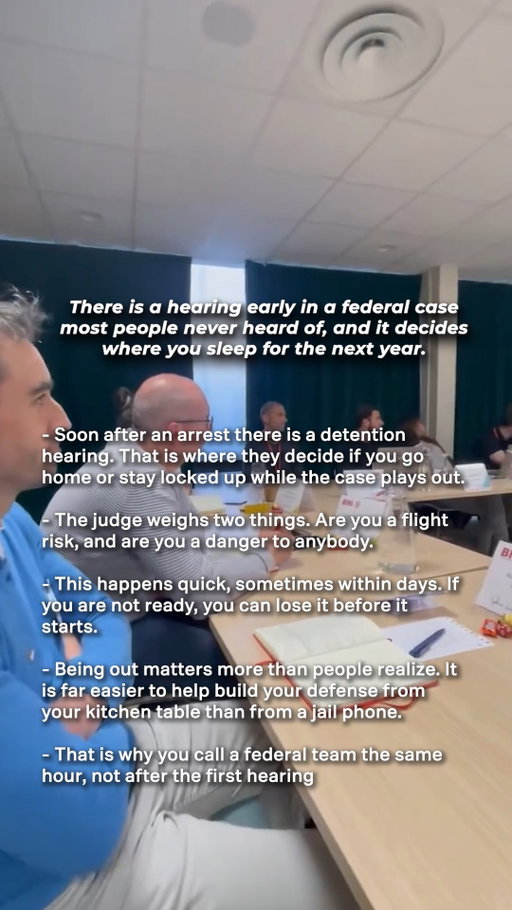 Your federal case isn't just about what happens at trial. The fight for pretrial release can happen within days of your arrest—and preparation matters.

Learn the early stages of a federal case in our free course. Link in bio. learnfederalsentencing.com.

#FederalLaw #FederalSentencing #FederalCriminalDefense #CriminalDefense #FederalInvestigation #WestTexas