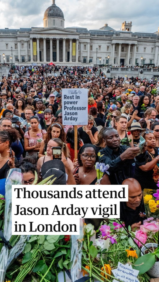 Tens of thousands of people gathered in Trafalgar Square in London to remember and pay tribute to Jason Arday, the former Cambridge professor who died on Friday. 

Stand Up to Racism, which organised the vigil, estimated that 30,000 mourners had gathered in the square to listen to emotional speeches from MPs, friends and campaigners on Arday’s life and legacy and join in a minute’s silence. Many were dressed in black and held flowers, which they were asked to leave beneath Nelson’s column. People also carried placards reading “rest in power”. 

Arday, 41, was pronounced dead after emergency services were called to his home in south London on Friday. He had resigned from his role as professor of sociology of education at Cambridge, after widespread scrutiny over accusations of plagiarism, which he rejected, and inconsistencies in statements about his career and achievements. 

Arday was initially accused of plagiarising another academic’s work for his PhD thesis. But he denied the accusations, and an investigation by Liverpool John Moores University earlier this year upheld its decision to award him a PhD. 

Simon Woolley, who was a mentor to Arday at Cambridge, said that when he had seen Arday shortly before his death, “we knew Jason was suffering” and feeling “hounded”, and he had hugged him. “We told him he was loved,” Woolley said. 

Remembering Arday as a “wonderful man [who] never stole a bag of crisps”, he urged that there “be some reckoning” after Arday’s death. 

But he added that it would be important to reflect on the role of “racism, institutional responsibility, accountability and the treatment of black families and black men” in Arday’s death, as well as why the “duty of care” to an autistic man known to be vulnerable had failed, potentially through a public inquiry. 

Tap the link in bio to read more