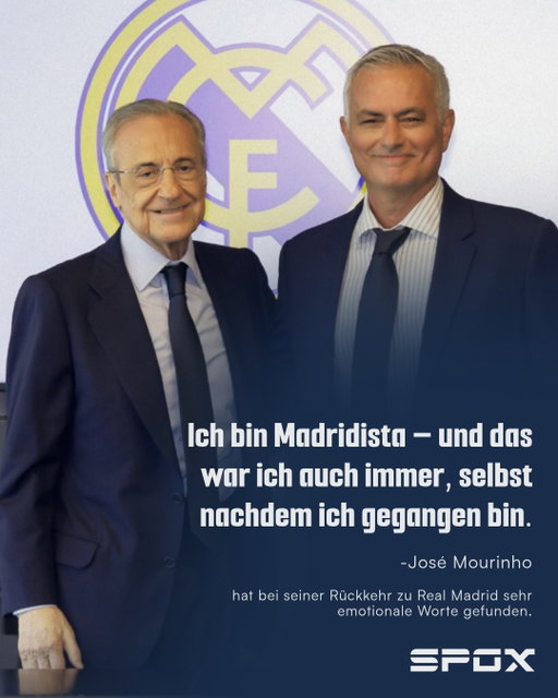 „Ich komme nach Hause.“ 🤍 Mourinho mit emotionaler Liebeserklärung an Real Madrid.