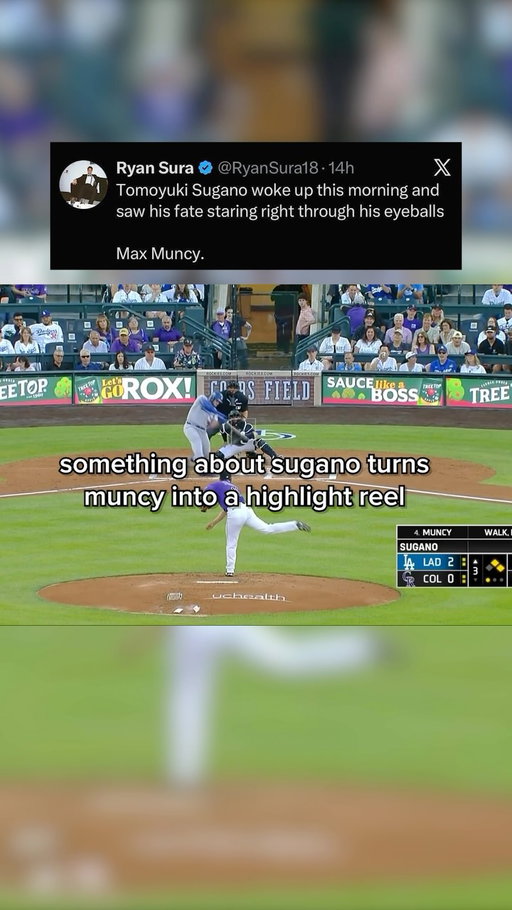 MUNCY HITS LONGEST DODGERS HOME RUN OF THE SEASON

Muncy now hitting .500 vs Sugano with two homers and 10 total bases in three games