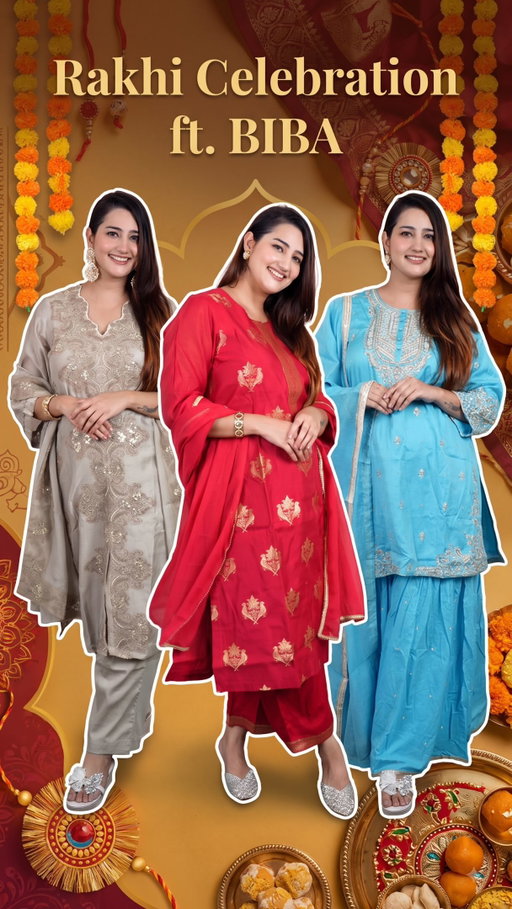Rakhi, but make it a fashion moment ✨ From sibling chaos to my favourite festive fits — BIBA understood the assignment! 💕
