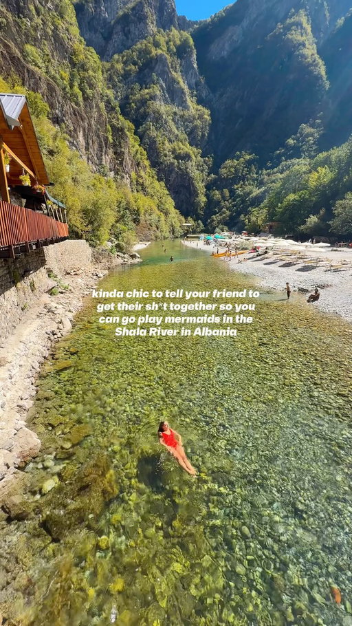 Seriously, let’s go? 👇🏻

You, your friend, and me next summer floating down the Shala River, exploring from the mountains to the coast of Albania for 8 days sounds pretty good right?

Comment “ALBANIA” and I’ll send you a link to apply for the trip! (Application takes less than 2 minutes with no essay questions 😅)

Who would you take with you to Albania?

#travelalbania #europeansummer #girlstrips