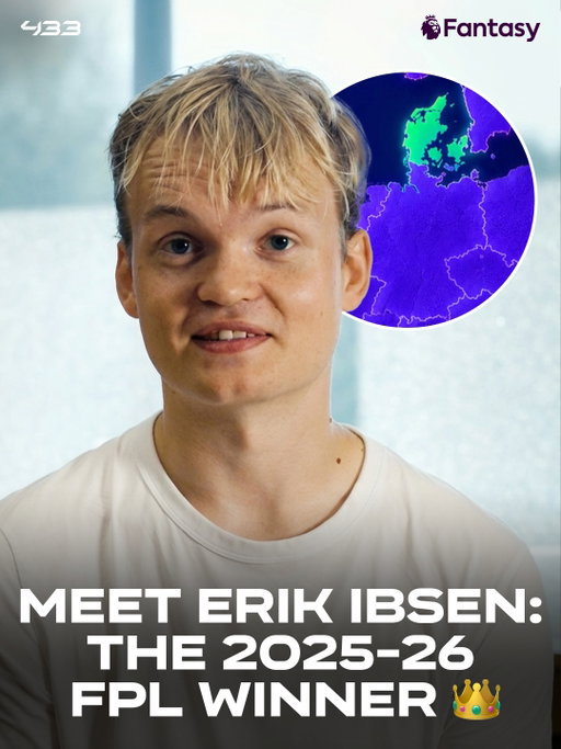 Imagine winning 𝐅𝐚𝐧𝐭𝐚𝐬𝐲 𝐏𝐫𝐞𝐦𝐢𝐞𝐫 𝐋𝐞𝐚𝐠𝐮𝐞 in your 𝘿𝙀𝘽𝙐𝙏 season 😳 Well, meet Erik Ibson: the 2025-26 Fantasy Premier League winner, who just started playing FPL right before last season started 📈🔥