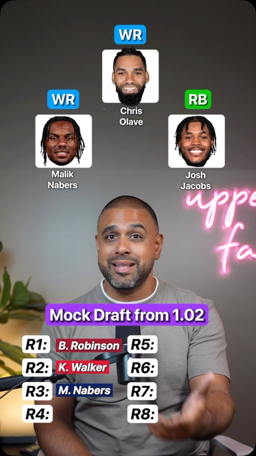 The perfect fantasy mock draft from the 2nd spot 🔥