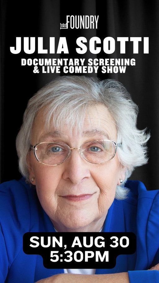 ✨ Documentary Screening, Pasta Dinner, and Live Comedy Show ALL IN ONE!! ✨

•••

Our favorite comedian, Julia Scotti returns to The Foundry at the end of this month with a special screening of JULIA SCOTTI: FUNNY THAT WAY a documentary film about Julia by Susan Sandler (Crossing Delancey), which will be followed by a spaghetti and meatball dinner provided by AMICI Berkshires (gluten-free option available), ending with a live stand-up set by Julia herself!!

•••

🎬 With breathtaking emotional honesty, this tender, funny, and powerful portrait of transgender comedian Julia Scotti explores the unrelenting courage and humor it takes to be Julia. 

"Our next Betty White" - Deadline
"A second act that feels right" - The New York Times
"Must see" - Indie Wire

•••

⭐ In addition to performing stand-up coast to coast, you have seen her on America's Got Talent and Showtime, where she was featured on the "More Funny Women of a Certain Age" special. Julia recently has been in "Elsbeth" on CBS!

•••

📅Sunday, August 30 at 5:30pm
TICKETS AND MORE INFO--> thefoundryws.com 🎟️