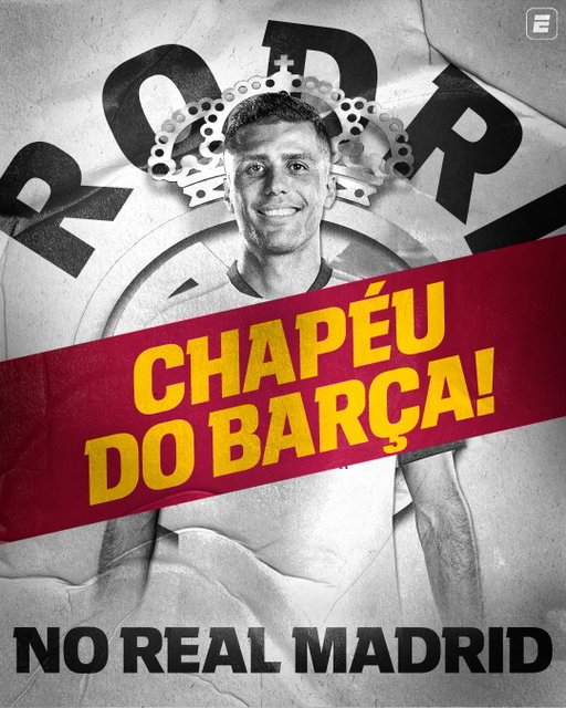 CHAPÉU DO BARÇA NO REAL! 🎩🔵🔴

O Barcelona fechou a contratação de Rodri por cerca de 76,5 milhões de euros junto ao Manchester City! 💰

O volante espanhol era cotado para reforçar o Real Madrid, mas escolheu o projeto esportivo do clube catalão. 

E aí, fã de esporte: Rodri fez a escolha certa ao trocar o Real pelo Barça? 🔥

#FutebolNaESPN #Rodri #Barcelona #RealMadrid