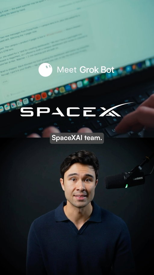 SpaceXAI just launched Grok Bot, an app for building Bots that do real work on your behalf.

Instead of opening individual apps and websites, you can text a Bot that owns a specific job/task.

I built three Bots to test it out… 

Marco books my travel. 

Doc reads my health data and reshapes my calendar around it. 

Vera fact checks every script against the original paper and edits the doc directly.

Here are some key features:

- They share one computer in the cloud, logged into the tools they need

- No integrations or setup required, Bots use software the way you do

- Demonstrate a task once and Bots learn to repeat the process on their own

- Bots keep working after you close your laptop

- Message them from desktop or your phone

Grok Bot is in beta now on desktop and iOS.

🔗 Comment “Bot” for the link!

@grok #grokbot #SpaceXAIPartner