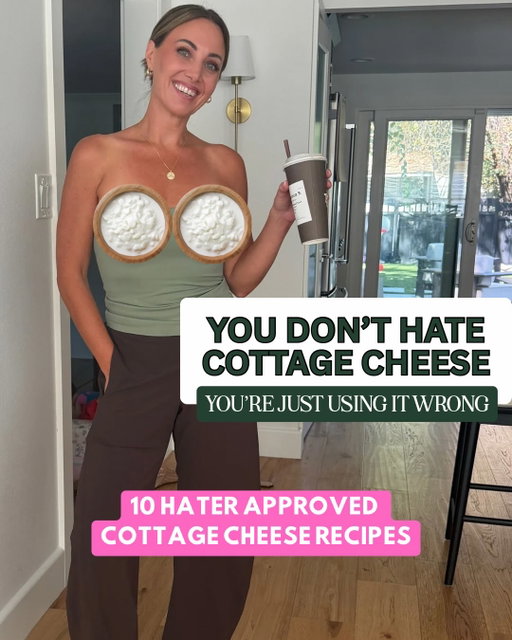🔗 comment “RECIPE” and I’ll send you 10 cottage cheese recipes that up the protein without you even knowing you’re using cottage cheese. 

These are cottage cheese hater APPROVED. ✅ 

High protein
Easy recipes 
Delicious 
Kid approved 
Hater approved 

Did I get your attention?? 👀
