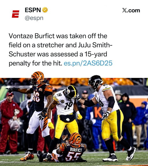 REMEMBER THIS MOMENT IN NFL HISTORY? 😳🔥

JuJu Smith-Schuster absolutely WRECKED Vontaze Burfict back in the day, and the context behind the hit made it even crazier. Burfict had become infamous for his physical play, including the hit that injured Antonio Brown, and when JuJu got his chance, he delivered one of the most memorable blocks of that era. It drew a penalty and ultimately resulted in a suspension, but there was no question about the message being sent.

That moment instantly became one of the most replayed and clipped hits in recent NFL history. JuJu stood over Burfict afterward, and the entire sequence became a defining moment in the Steelers-Bengals rivalry — pure football hatred, revenge, and one massive collision all in the same play.