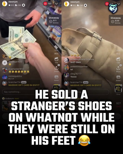 He sold a random guy’s shoes on Whatnot before the guy even knew they were for sale 😭

One of the only streams that might be crazier than ours 😂

(Via @newnumtcg_)