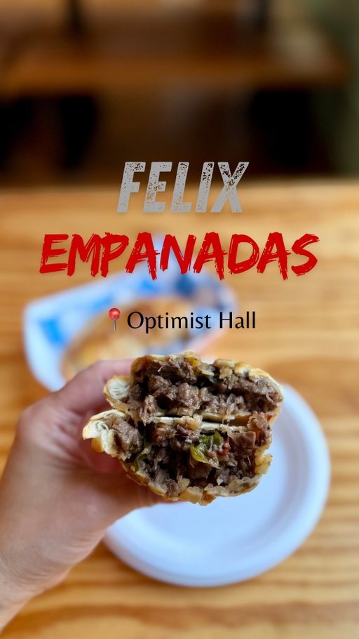 ‼️If you haven’t tried Felix Empanadas in Optimist Hall yet, you need to get there ASAP! My mom and I stopped for a quick lunch and we loved them! We got the 🥟steak empanadas, 🍟the Felix Fries which were fried in beef tallow for a much more savory flavor, and 🍰the Tres Leches Brulée. Here are the dipping sauces we got: chimichurri, mambo, and cilantro garlic lime aioli. 
💎What a hidden gem! I know there are a lot of great choices at Optimist Hall, but this is one stop worth trying. 

📲 @felixempanadas 
📍 @optimisthallclt  1115 N Brevard St, Charlotte NC
📞(305)972-3398

#felixempanadas #optimisthall #empanadas #tresleches #lunch