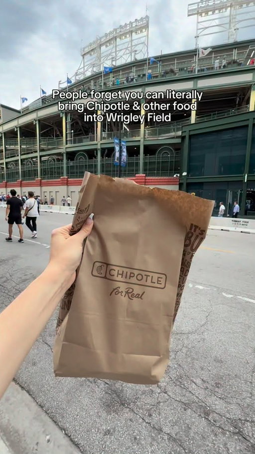 This is your sign to bring in a Chipotle bowl next time you come to Wrigley Field!!

You can also bring in other takeout food, snacks, sandwiches, sealed waters and more 🥪

#chicago #chicagocubs #wrigleyfield #wrigley