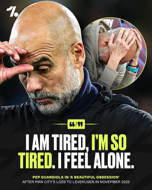 Pep Guardiola didn’t hold back on his Man City players after they lost to Bayer Leverkusen in November 2025, insisting he would end up leaving the club if they didn’t improve 😳👇

😡 “I feel stupid, you know what is going to happen? you will have another manager” he told his players in the Prime Video documentary ‘A Beautiful Obsession’.

💔 “I am tired, I’m so tired. I feel alone”

As it turned out, his team talk came true later that season as he announced his departure from the club 😬