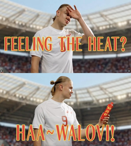 Hot on the pitch!Heated on the match!BBQ fired up!🔥
Every hot moment is a HAA~moment.
HAA moment? HAA WALOVI 😎

#WALOVI #WangLaoJi #Botanicaldrink #Haaland #HaalandxWALOVI #Fresh #Refreshing #DrinkWALOVIStayCool #SummerMoments