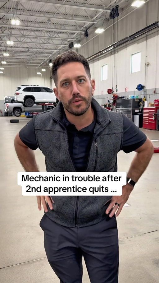 How did this mechanic get another apprentice after last time?! 😂 #mechanic #mechanicshop #oilchange #cardealership #mechaniclife
