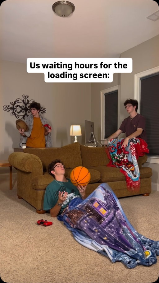 When you and the boys were caught on the GTA 5 loading screen at the sleepover😂 #reels #relatable #sleepover