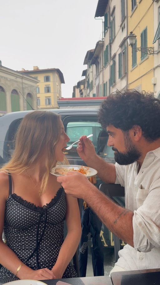 We are in Italy and @shawnadellaricca tried eating meat for the first time!!!!! 😂😂😂