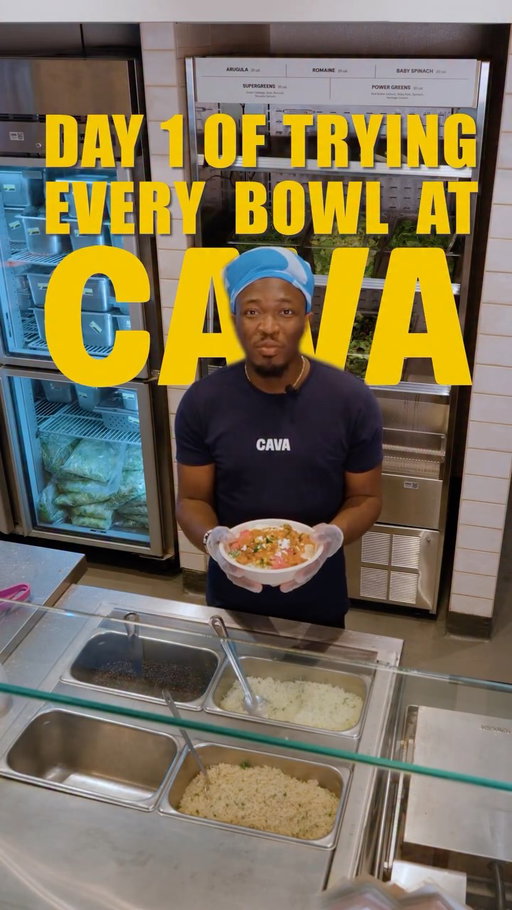 we’re trying every bowl on the menu at CAVA
first up: Harissa Avocado Bowl 🌶️🥑

SuperGreens + Saffron Basmati Rice
Traditional Hummus + Crazy Feta
Harissa Honey Chicken
Persian Cucumbers
Fire-Roasted Corn
Pickled Onions
Crumbled Feta
Avocado
Hot Harissa Vinaigrette

what bowl should we try next? 👇