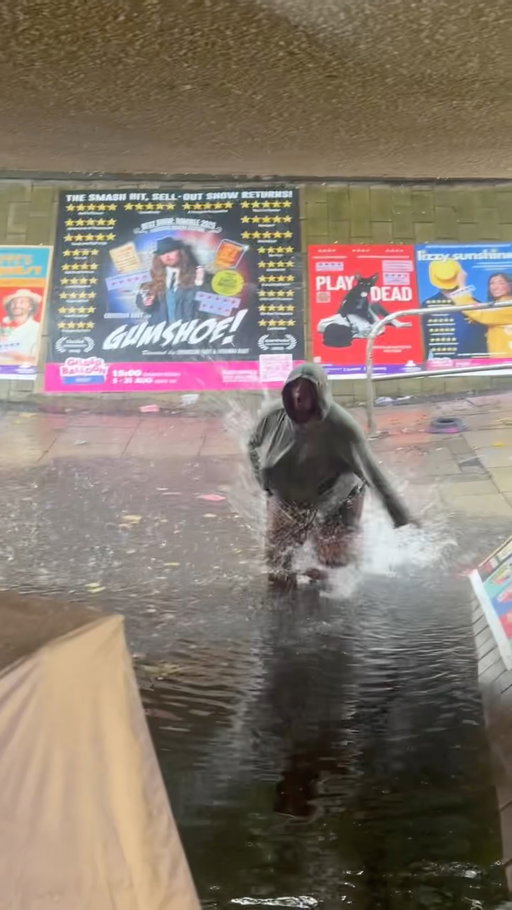 We’re here in Edinburgh Fringe watching the puddle walk. Come see our shows in a warm dry room tickets in bio
