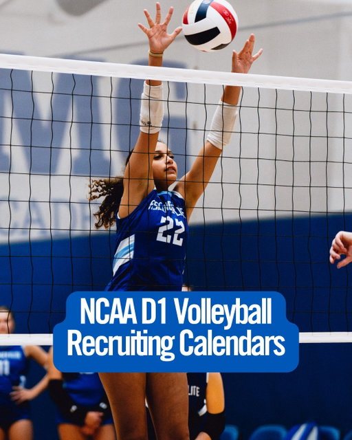 August means the turn of the NCAA calendar, and with that is new recruiting rules and dates. Throughout the month, we'll be sharing the new NCAA recruiting calendars for the 2026-27 calendar.

Here is Division 1 Women's Volleyball As a reminder, the recruiting calendars dictate when and how a college coach can interact with recruits, so it's important to understand what type of communication is allowed. Scroll through to see the calendars as well as what each recruiting period means! #recruiting #ncaa #calendar #volleyball