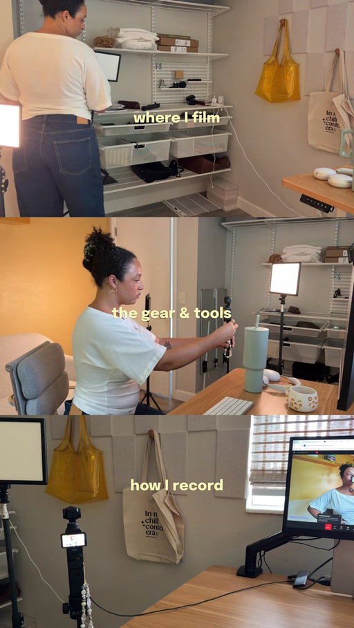 My updated YouTube filming set up + tools 🎥

script/content cal @clickup 
camera and mini mics @dji @osmo_global
panel lights I grabbed on @amazon 
recording studio @riverside.fm I use my camera as a webcam!!
footage organization @dropbox 

Just shared the full set up and how I connect in all in my latest YouTube video. Comment “SET UP” for the video and links for everything ✨