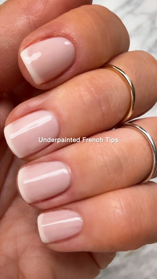 Try the Underpainted French tip technique, it makes short nails look so chic 👌

Products Used:
• @oliveandjune stamper, cuticle serum, clean up brush
• @pixibeauty rose hand cream
• @lightslacquer base and top coat 
• @essie polishes in marshmallow and skinny dip

#maryamnyc #shortnails #frenchtips