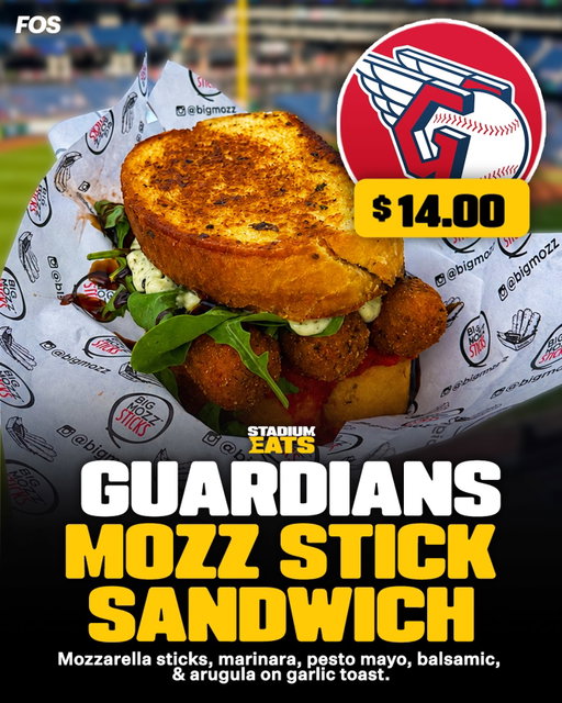 The Guardians’ “Big Mozz” sandwich is a ballpark cheese pull waiting to happen 🧀