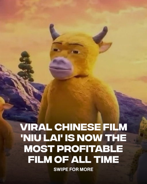 Is 'Niu Lai' movie of the year? 👀
ㅤ
Viral Chinese film 'Niu Lai' has reportedly surpassed Obsession for the highest box office-to-budget ratio of all time, grossing over $3M on a $200 budget. Its viral rise has also put it among China’s top 10 highest-grossing animated films of 2026, while even rivaling Christopher Nolan’s The Odyssey.
ㅤ
📷 Niu Lai/ Focus Features/ Universal/ XHS/ Maoyan