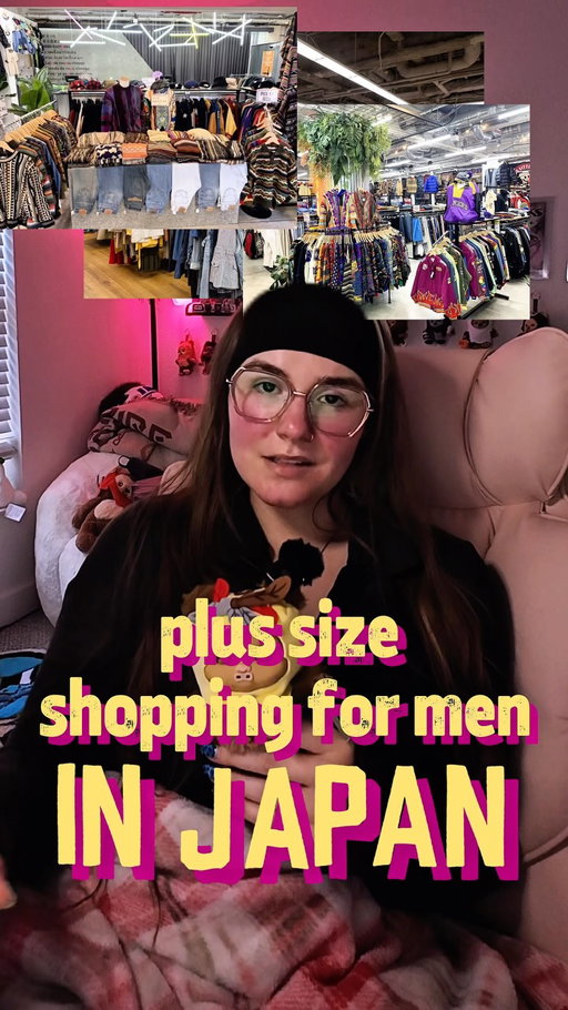 Plus size shopping for men in Japan . Lowkey the store names are diabolical #japanstyle #japanfashion #japantrip #japantraveltips #japantravel