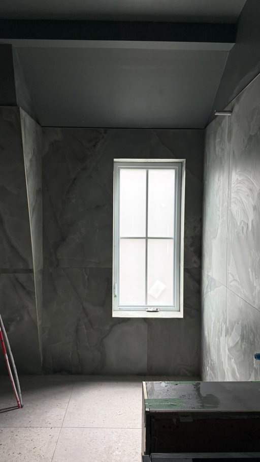 The install of the big, bold green tile we’re all obsessed with went exceptionally smoothly! This was far too heavy and complicated a job for me to DIY, so I happily handed the reins to the pros at @ratileandfloor. Can’t wait to see it grouted and this bathroom fully finished — faucets, fixtures, and surfaces and all.

How do you feel about going bold with a dark green hue in a bathroom? 👇

#bathroomdesignideas #largetile #bathroomdesign #greenbathroom #bathroomreno