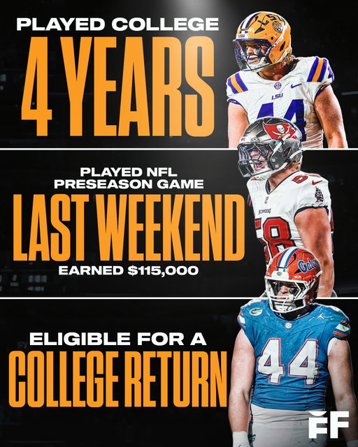 BREAKING: Former LSU DE and current Buccaneers edge rusher Jack Pyburn filed a lawsuit against the NCAA and has been GRANTED a temporary restraining order that allows him to return to college for a fifth year of eligibility 🚨

Pyburn, 22, signed a 3-year/$3.15M contract that includes $115K guaranteed with the Buccaneers as an undrafted free-agent, and recorded 2 sacks in Tampa Bay's preseason opener vs. Jets last Friday. 

If Pyburn does exercise his right to return to college for the 2026 season, the Buccaneers will maintain his NFL rights from a signed contract. This means that he won't be eligible to re-enter the NFL Draft and would continue as a member of the Buccaneers if he resumes his pro career in 2027. 

Pyburn got a $15K signing bonus, but leaving the Buccaneers would likely void his $100K in guaranteed salary. 

Pyburn's resume: 
🔸Florida (2022-2024)
🔸LSU (2025) 
🔸Tampa Bay Buccaneers (2026-)
🔸Back to college?

It's madness in the college ranks. 

(🎥: NFL)