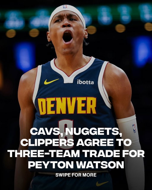 Three-team trade 👀 Peyton Watson to Cleveland, Max Strus to LA, with Denver getting a 2031 Cavs 1st and 2032 Kings 2nd

(via @shams)