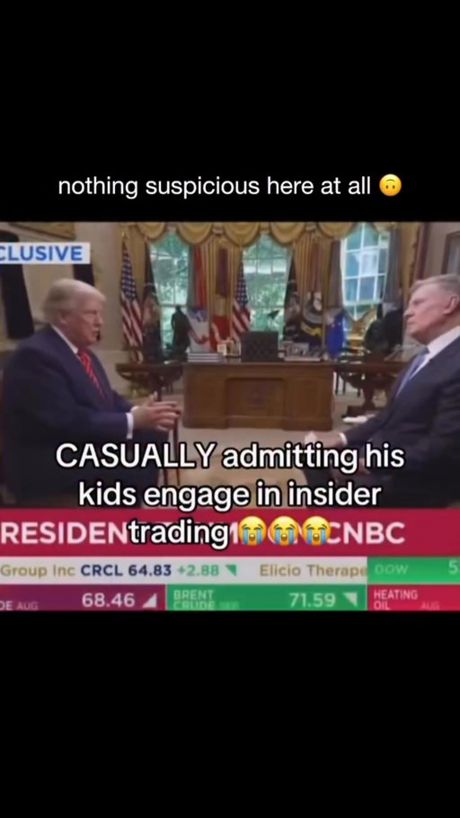 well this isn’t exactly shocking anyone 😭

donald trump jr. and eric trump have faced years of scrutiny over whether their business interests benefit from their father’s political influence. don jr.’s involvement with prediction-market companies like polymarket and kalshi has added another layer to that debate, especially as huge amounts of money are wagered on political outcomes.

critics argue the overlap between political access and financial interests creates obvious conflict-of-interest concerns. however, those concerns shouldn’t be confused with a criminal finding: neither brother has been formally charged or convicted of insider trading based on these allegations.
