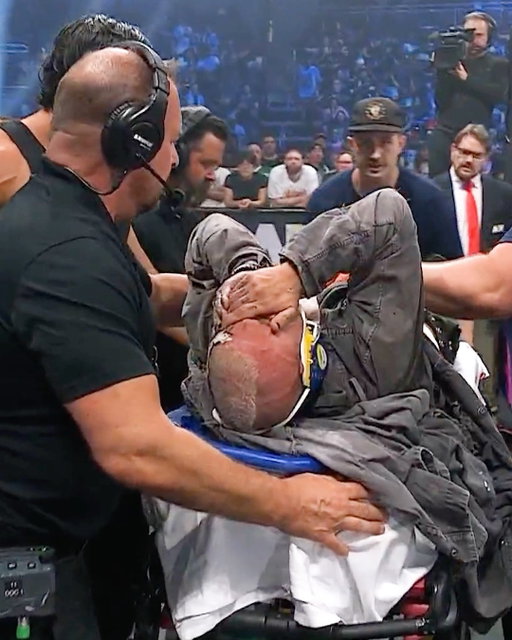 Concern for @DarbyAllin as the AEW Medical Team rush to his aid following the explosion.

#AEWDynamite is LIVE on TBS & streaming on HBO Max!